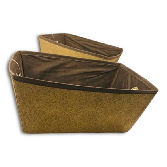 Essentials Fabric Storage Container Lot of 3 - Brown & Cream. NEW! - Picture 8 of 10